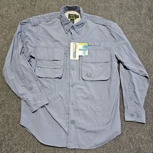 VTG EDDIE Bauer Guidewear Button Up Shirt Mens Vented L FISH Performance NWT 90s